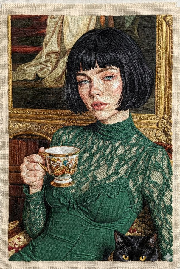 Colored Thread Portrait