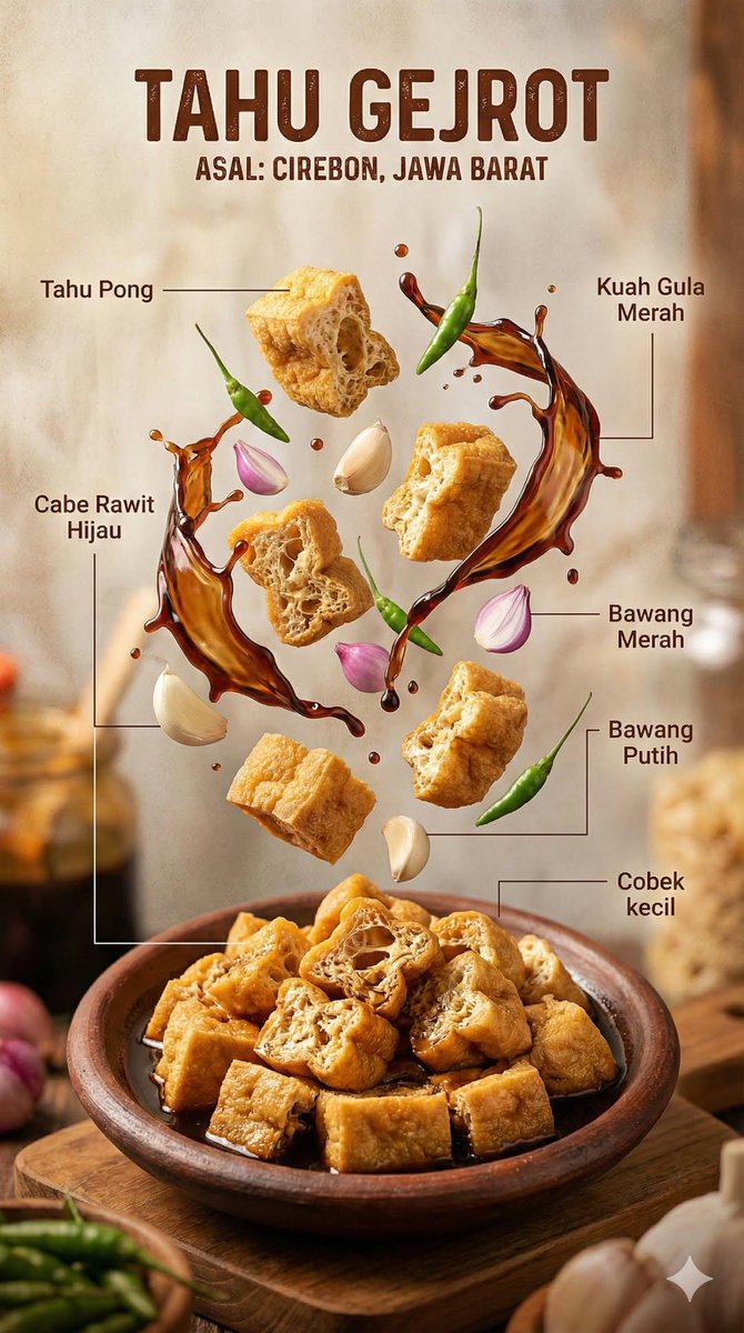 Indonesian Levitating Food Infographic