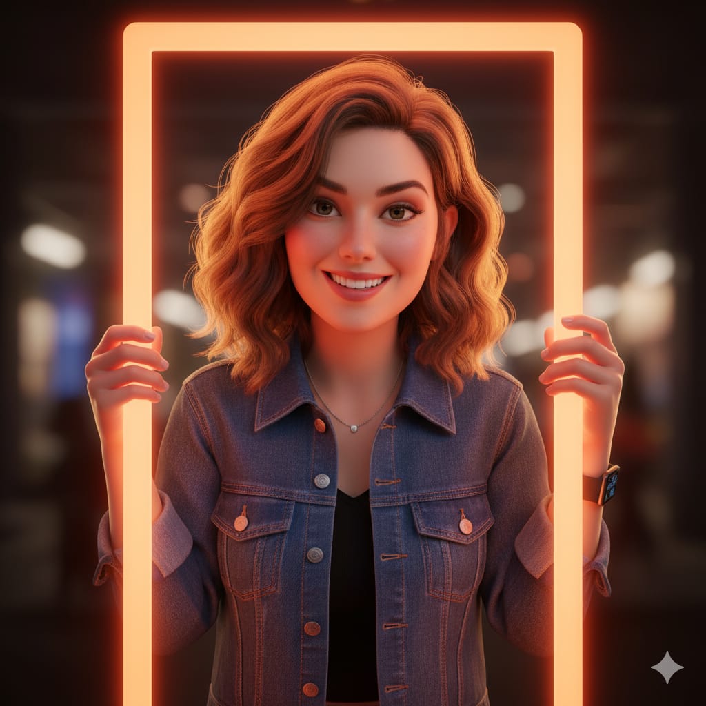 Hyper-realistic 3D Digital Illustration of a Woman with Her Natural Facial