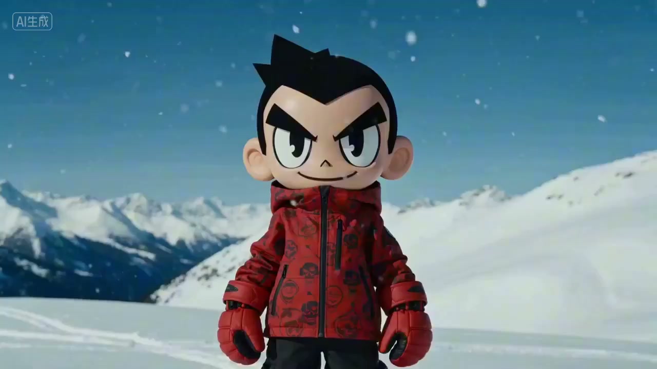 Snowy Speed Cinematic Youthful Skiing
