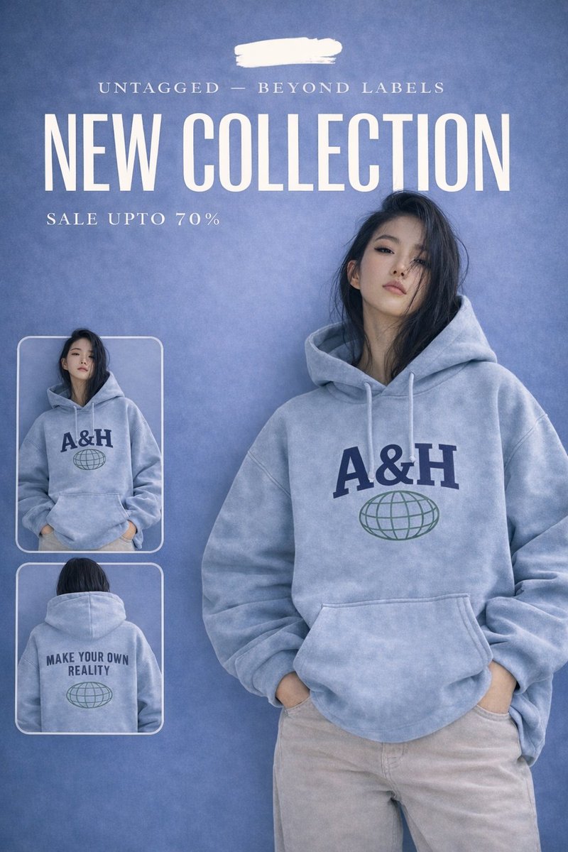 Minimalist Blue Fashion Poster