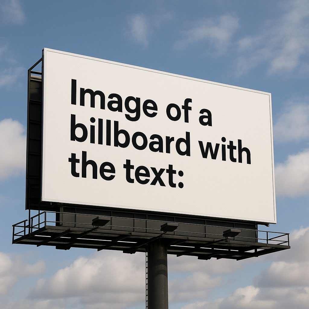 Image of a Billboard with the Text Image of a Billboard