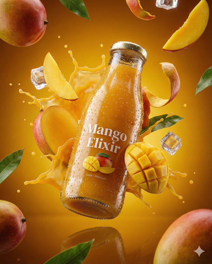An Ultra-realistic 3D Commercial-style Product Shot of a Premium Cherry Juice