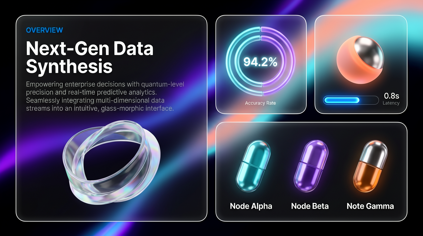 Futuristic Frosted Glass Presentation Slide