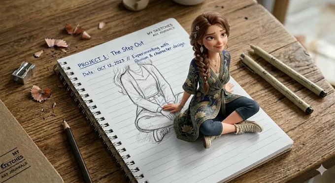 Creative 3d Illusion Girl