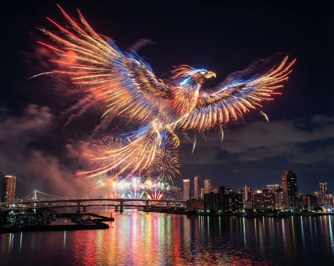 Brilliant Custom Fireworks Seaside Night