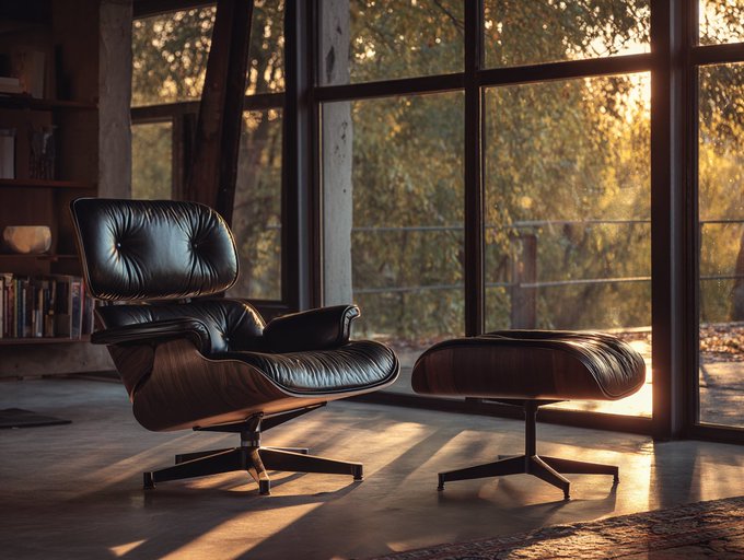 FURNITURE PIECE Color Feature in Minimalist Room Late Afternoon Sun Streaming