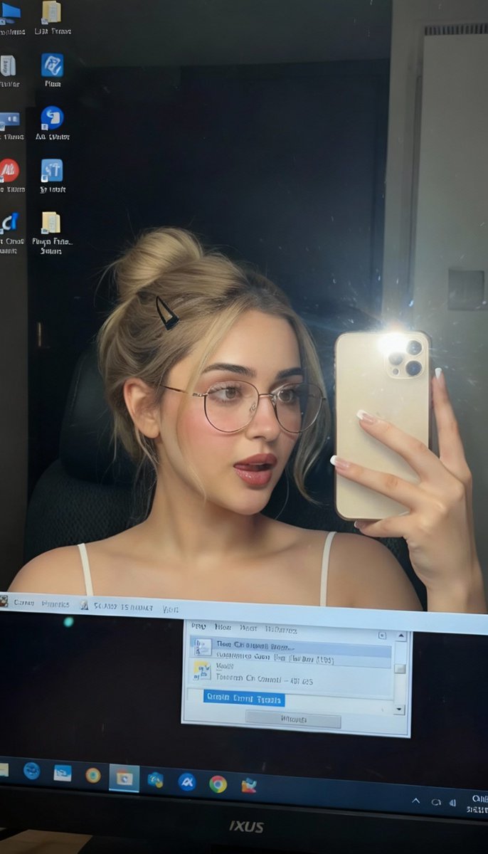 Fresh Outdoor Selfie Glasses Girl