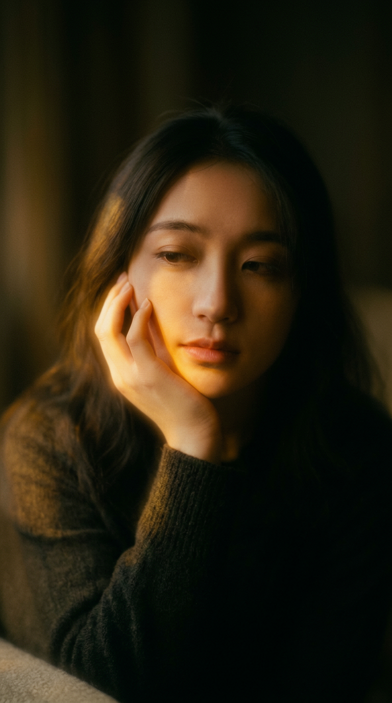 Retro Film Side-Lit Portrait Photography