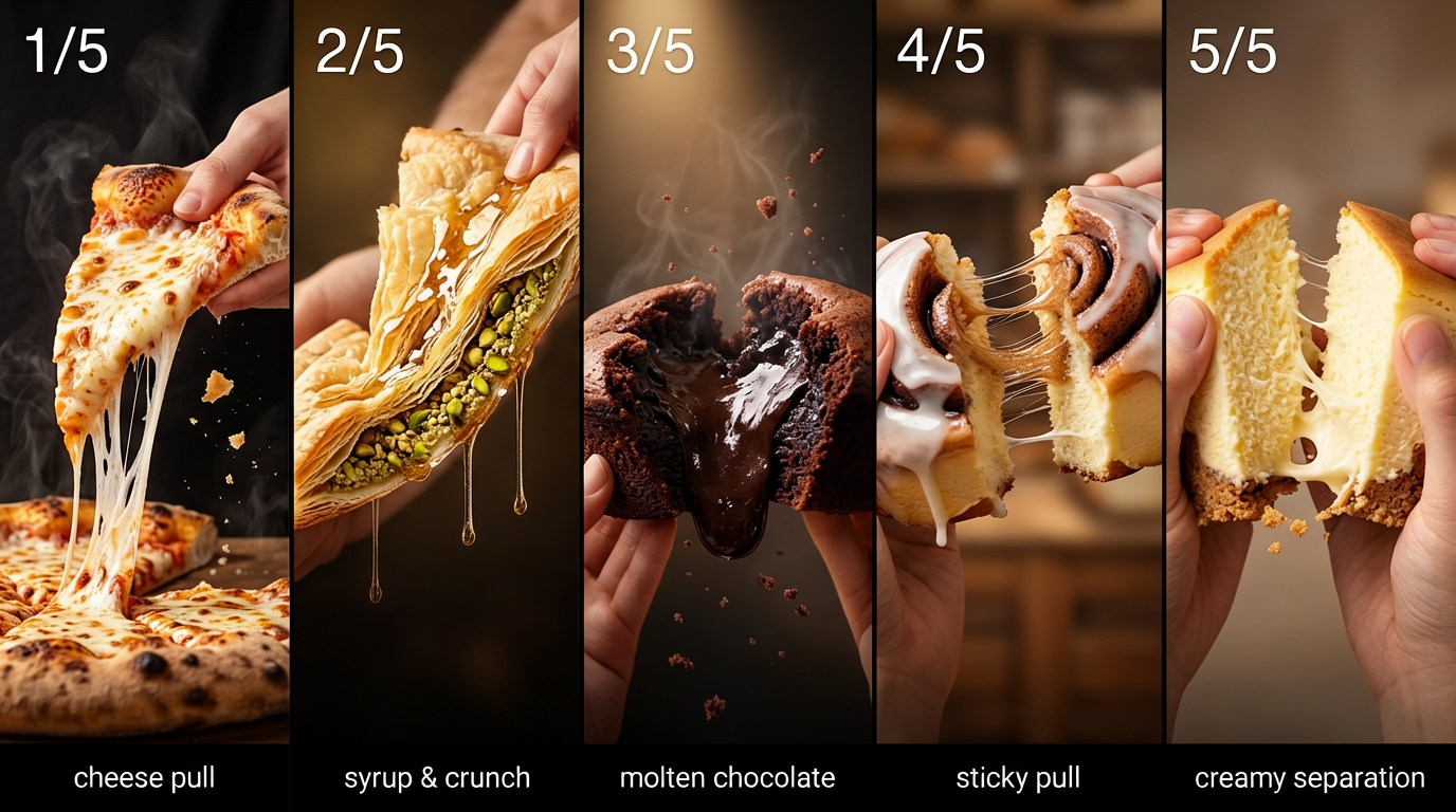 Five-Grid Cheesy Food Poster