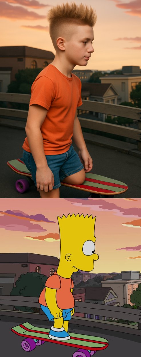 The Cartoon Character From the Reference Image into a Hyper-realistic Human