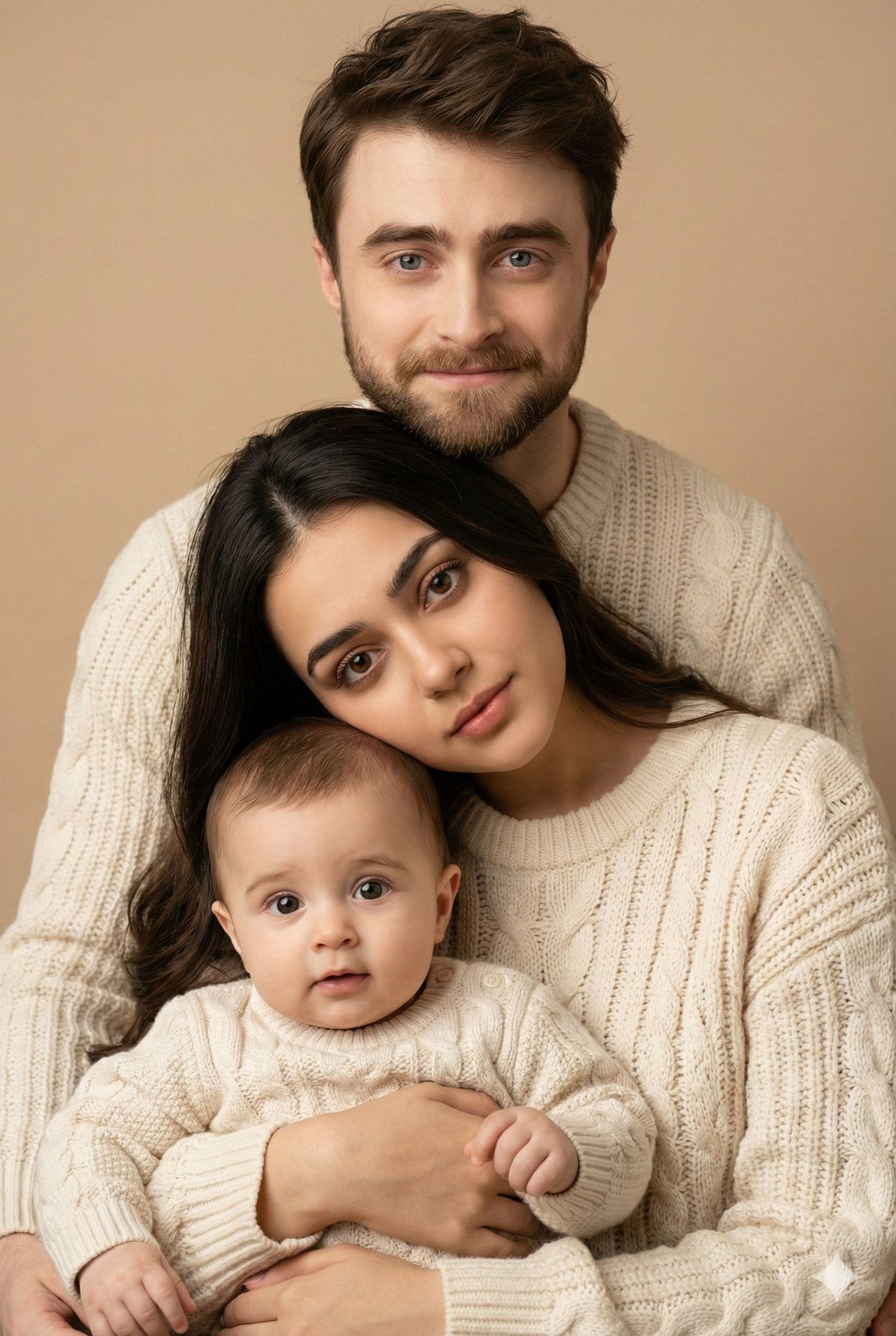 Image Prompt Style Hyper-realistic Studio Family Portrait Resolution 8K Quality Ultra