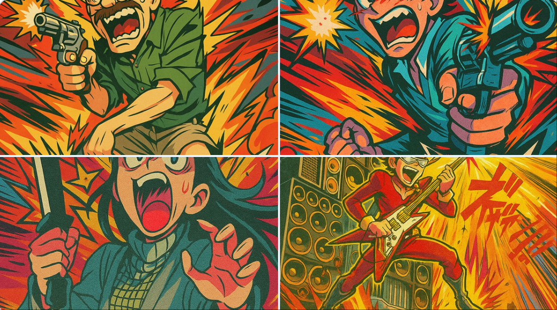 This Image into an Over-the-top Anime Illustration in the Style of