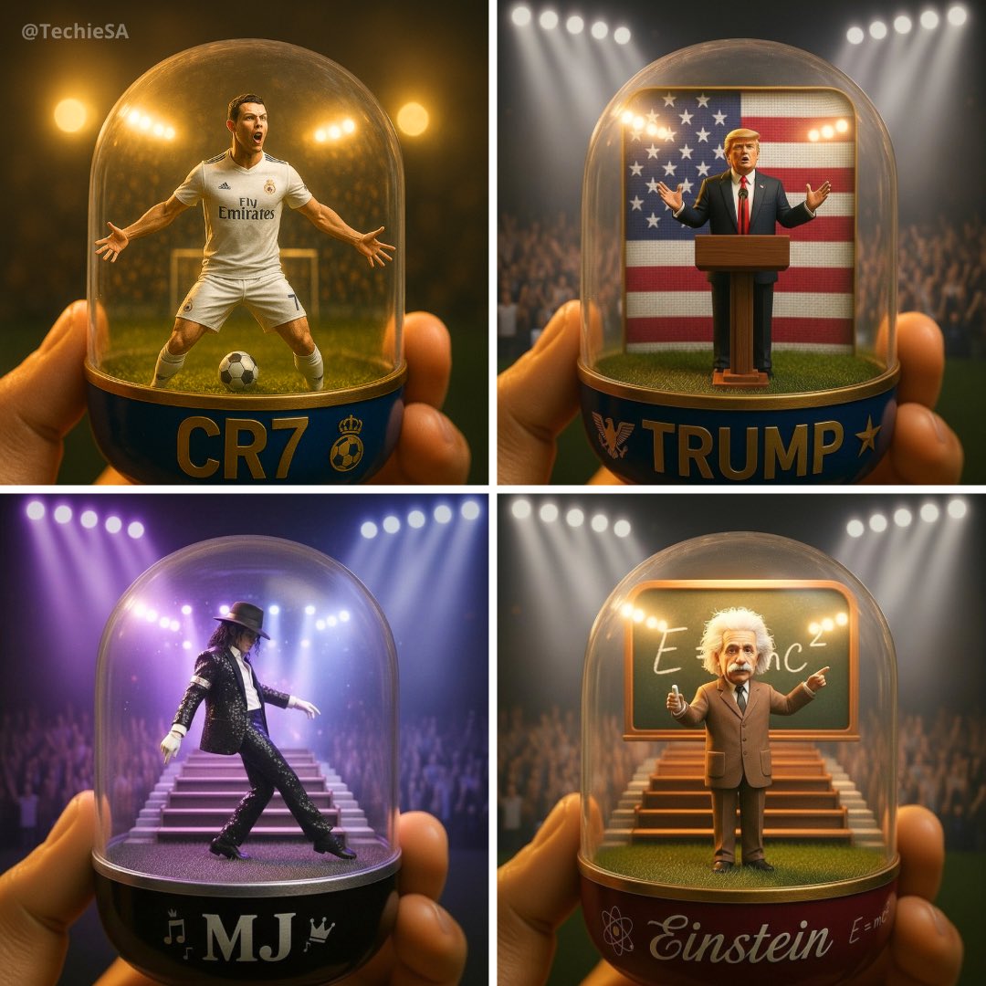 Detailed Transparent Gashapon Capsule Diorama Held between Fingers