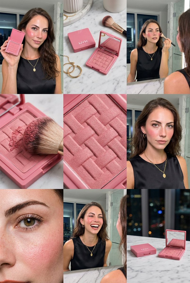 Luxury Marble Nyx Blush Grid