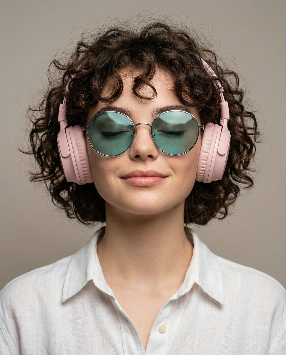 Fashionable Curly Woman Music