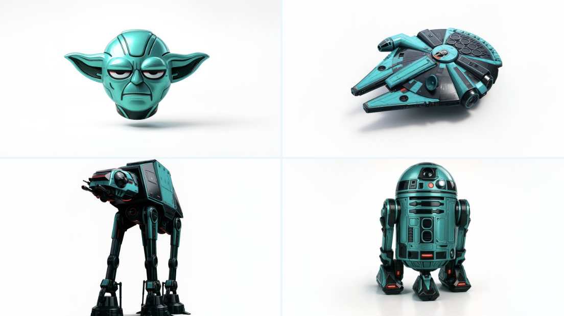 Retexture the Image Attached Based on the Json Below Style C4D