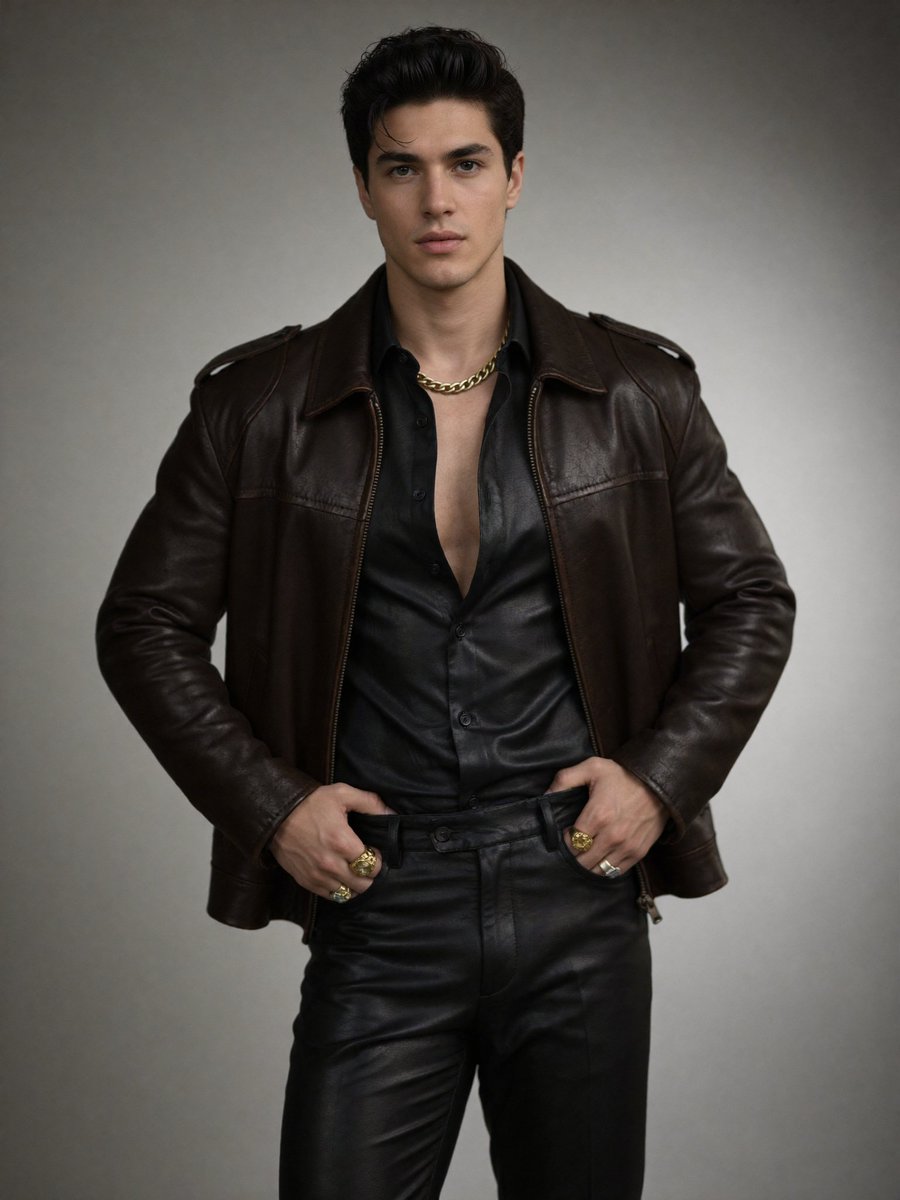 Cinematic High Fashion Leather Portrait