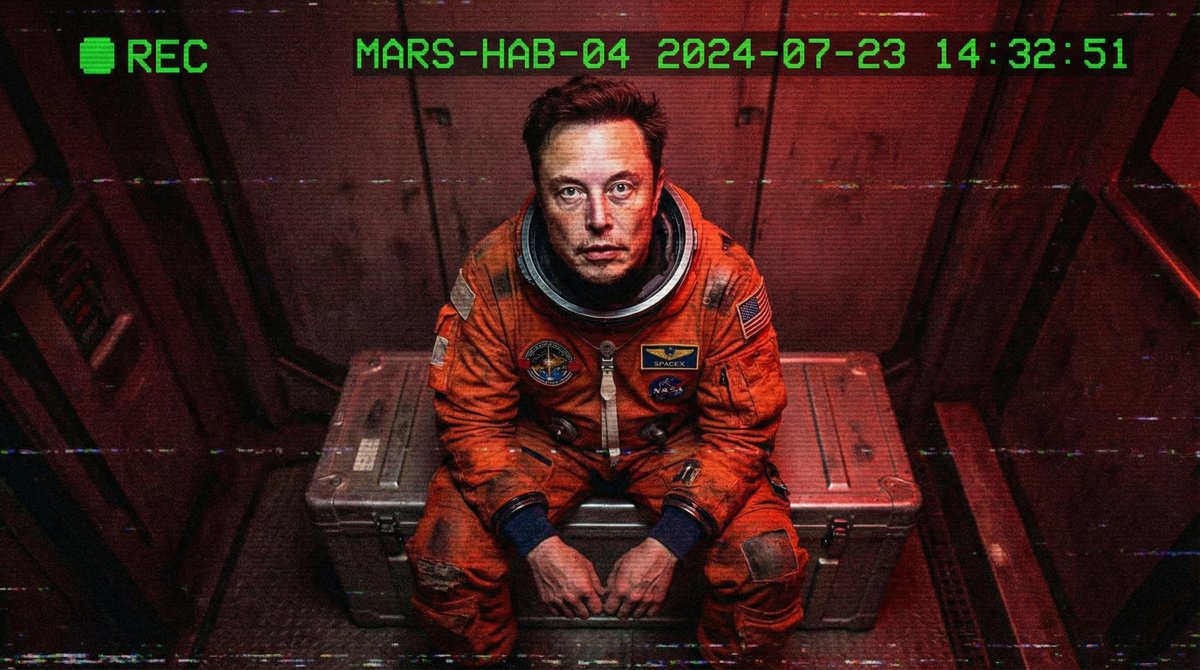 Grainy Surveillance Security Camera Footage From Inside a Mars Habitat Airlock