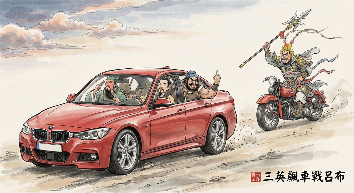 Three Heroes Race Against Lu Bu
