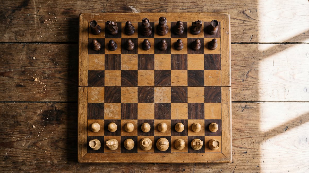 Chess Board Top View Realistic