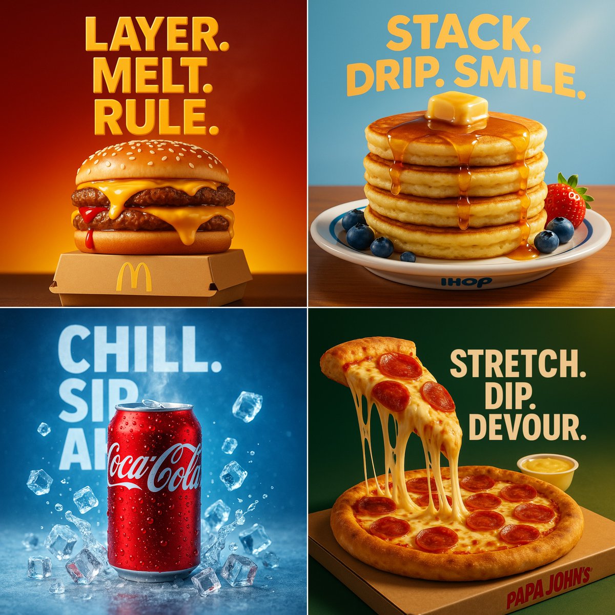 Smooth 3D Hyperrealistic Food Advertisement of TYPE of FOOD Shown with