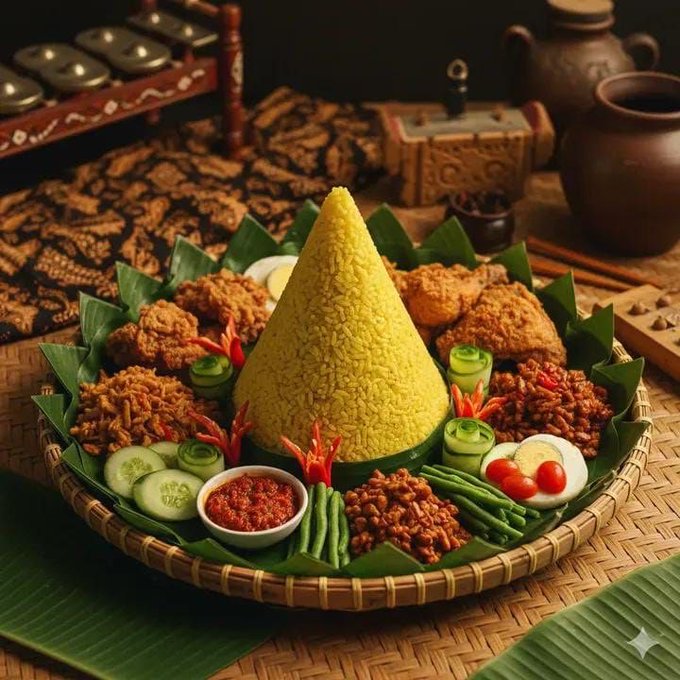 Indonesian Yellow Rice Feast