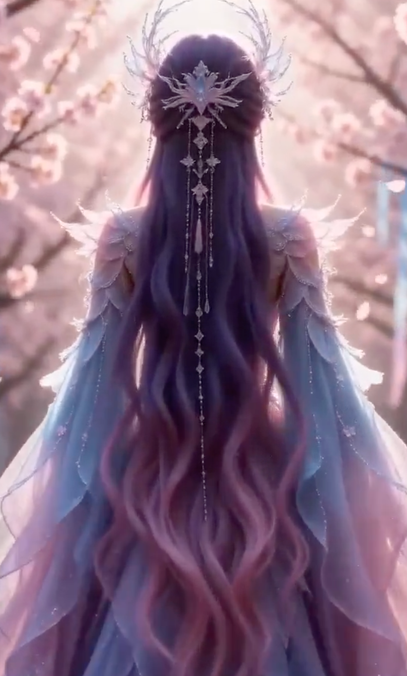 Dreamy Peach Forest Dancing Fairy