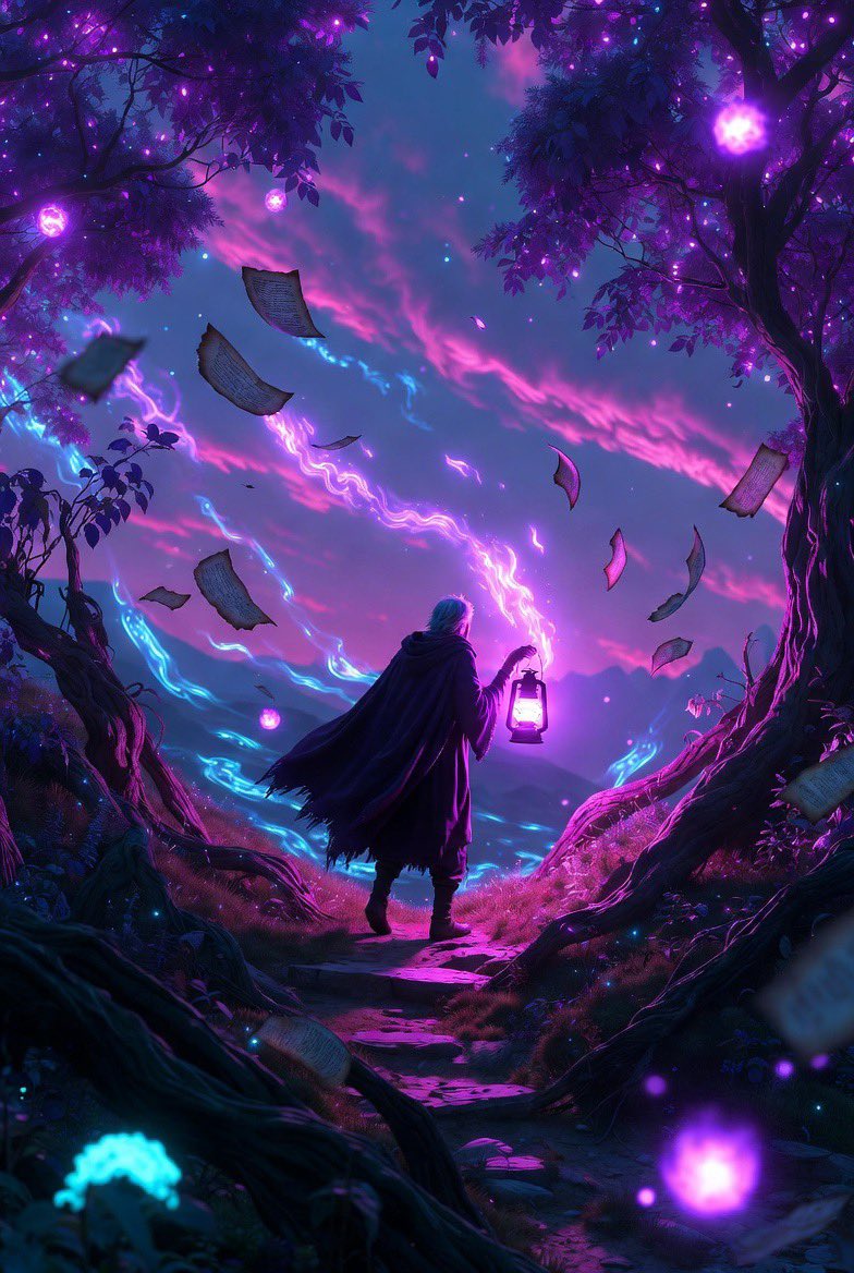 Fantasy Storyteller Violet Dreamscape