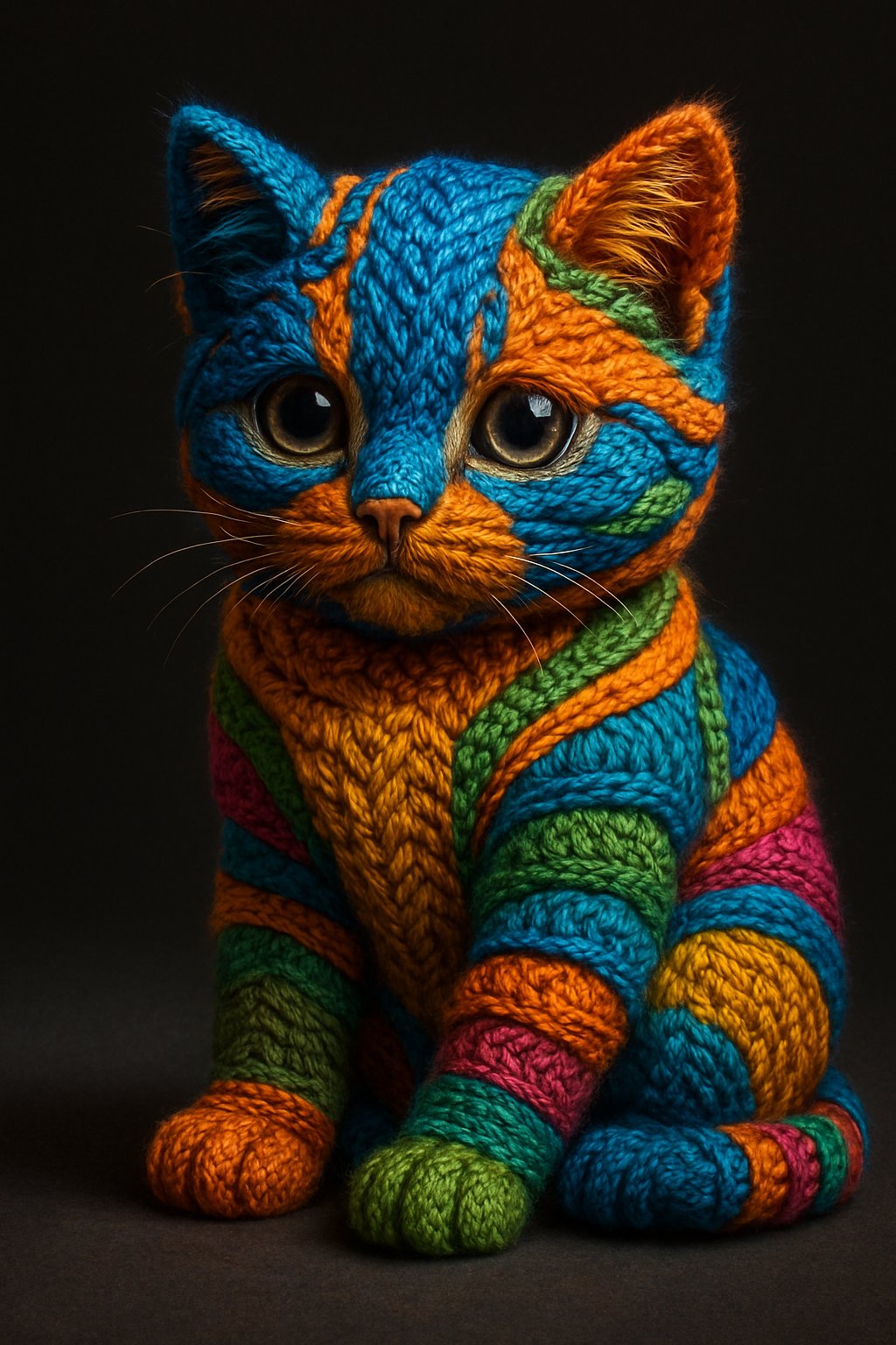 Hyper-realistic Artistic Rendering of a OBJECT Entirely Wrapped in Colorful Tightly