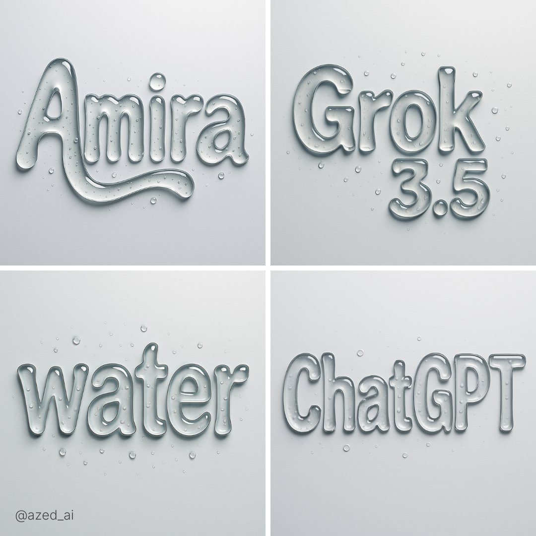 Abstract Liquid Typography Spelling Text Made of Thick Transparent Water-gel with