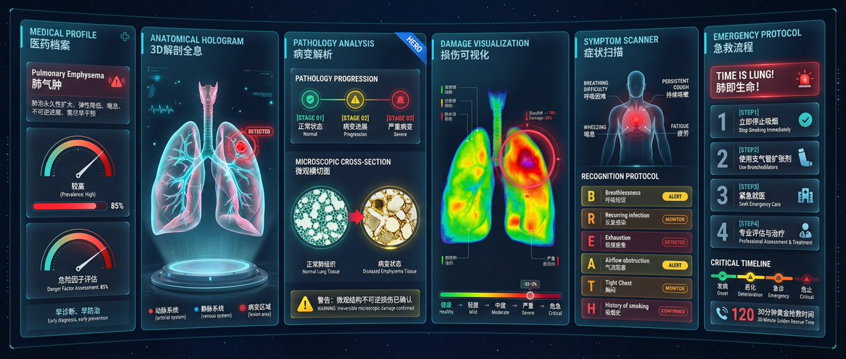 Premium Medical Diagnostic Dashboard for Pulmonary Embolism Detection and Monitoring 6-column