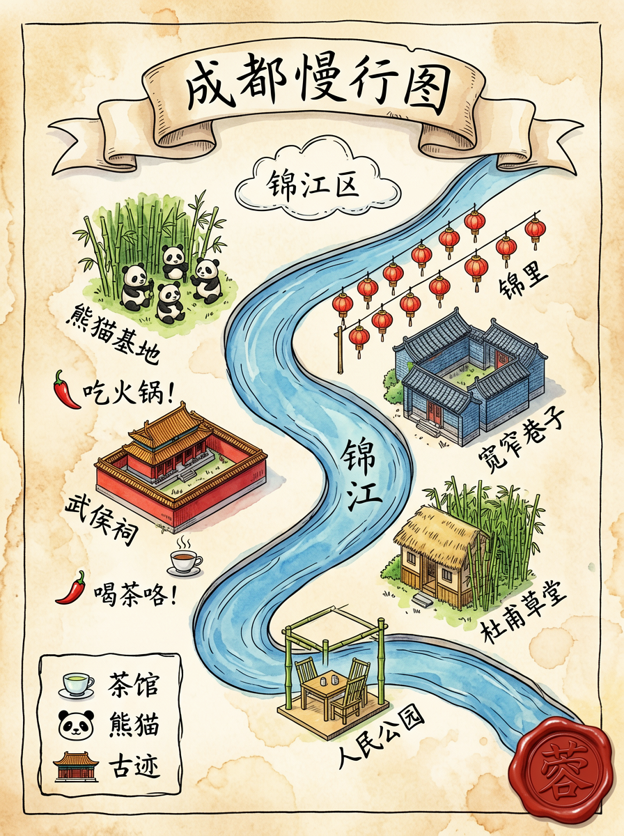 Chengdu Travel Map