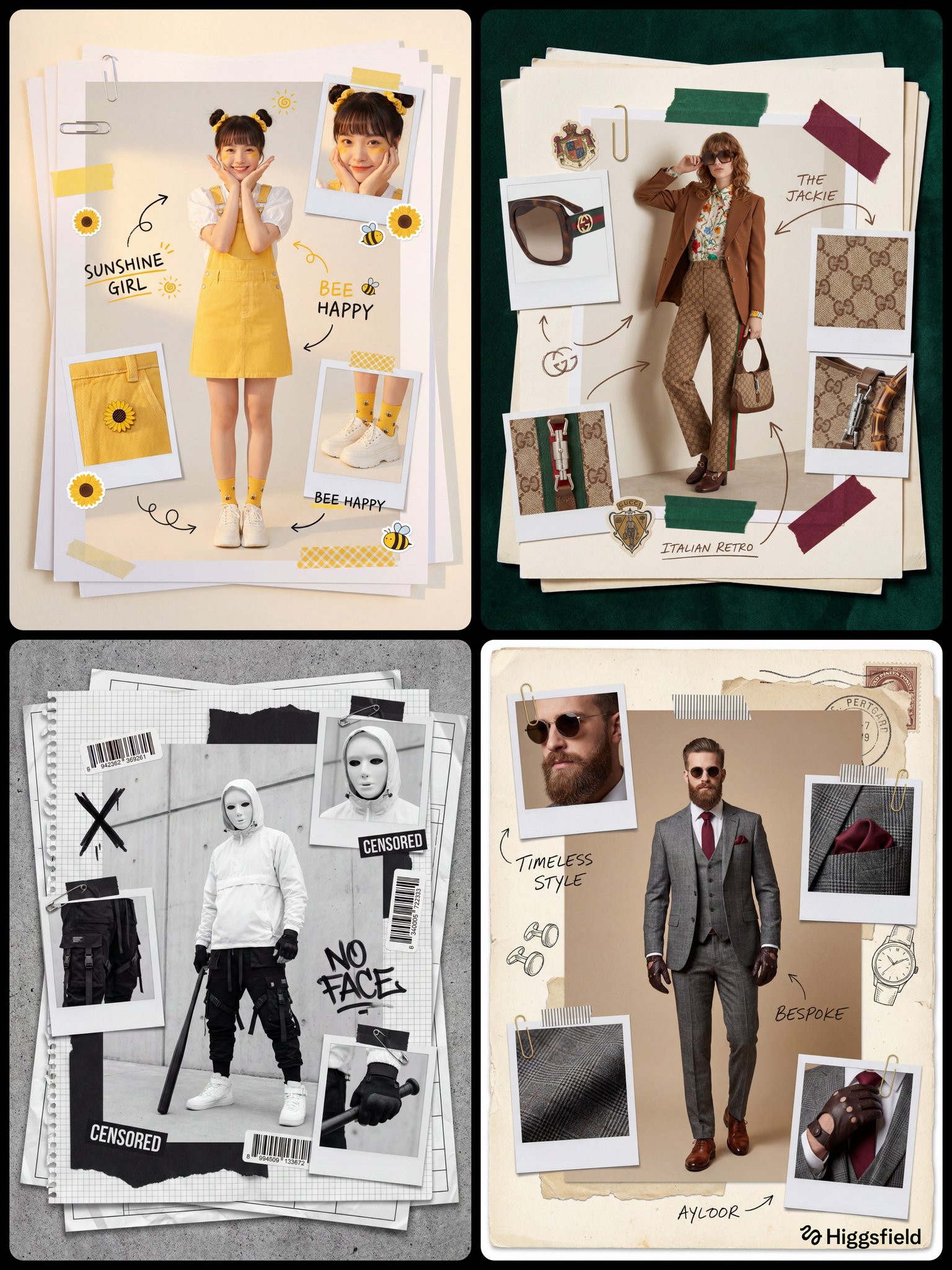 Vintage Collage Fashion Dossier