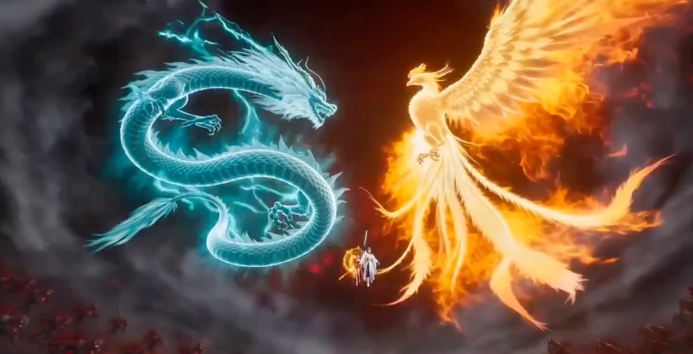 Male and Female Cultivators Battle Against Demonic Beasts