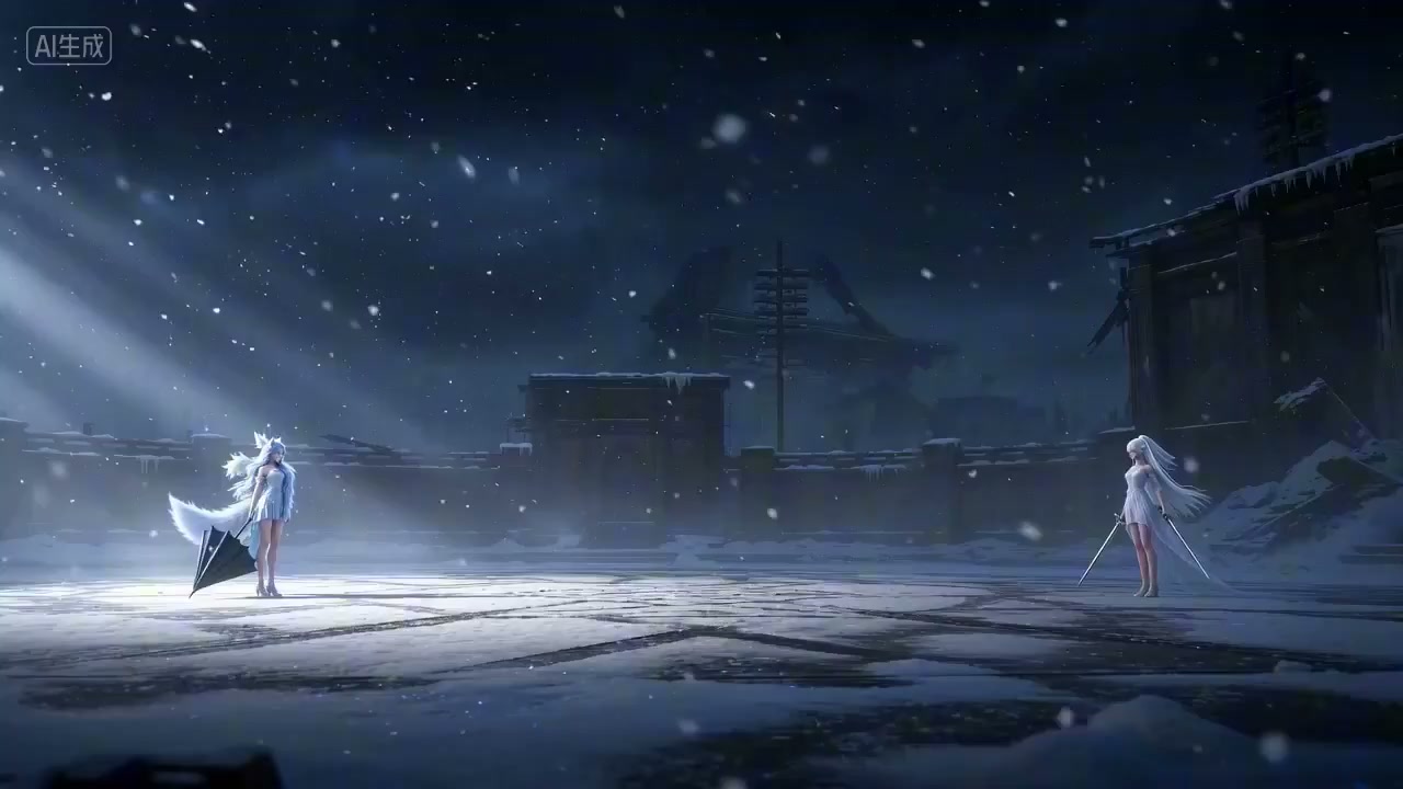 Snow Duel Sword Umbrella Clash