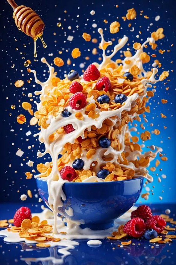 Hyper Realistic Yogurt Splash