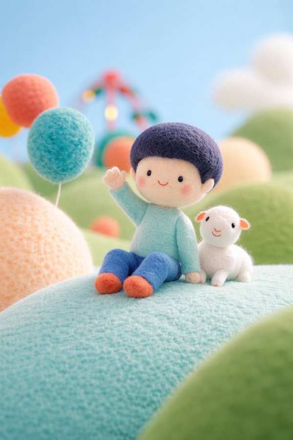 Soft Wool Boat Moon