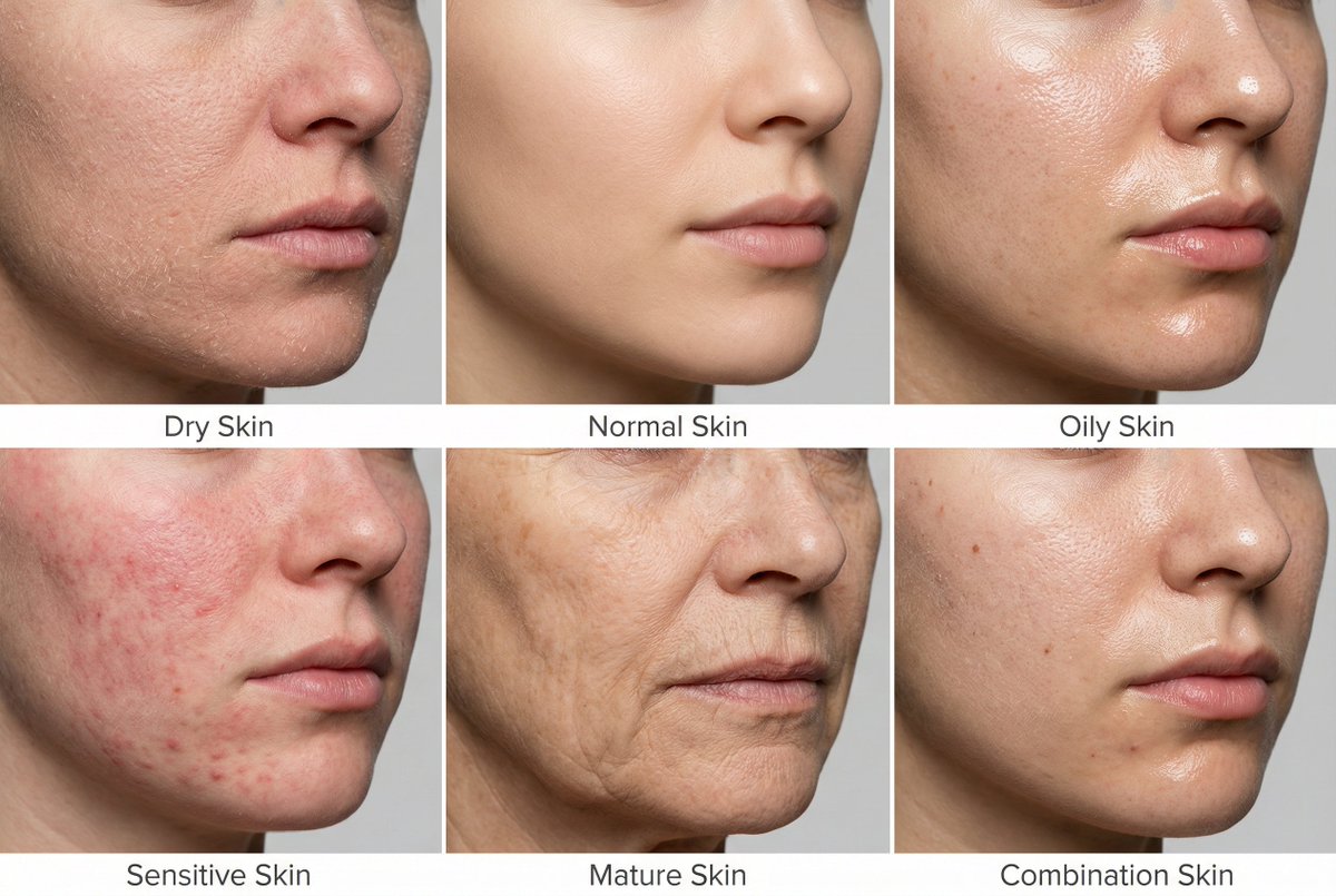 Skin Type Comparison Grid