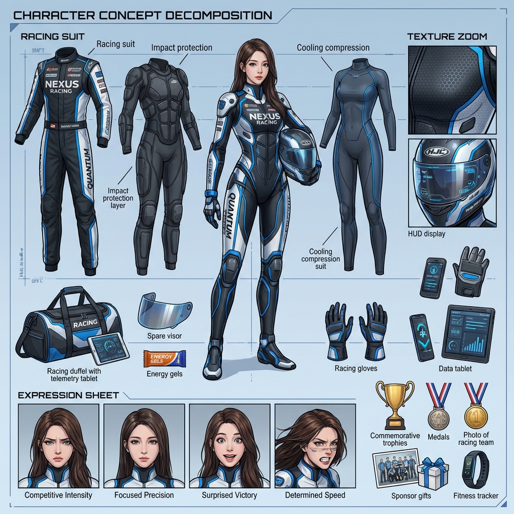 Panoramic Futuristic Racer Breakdown