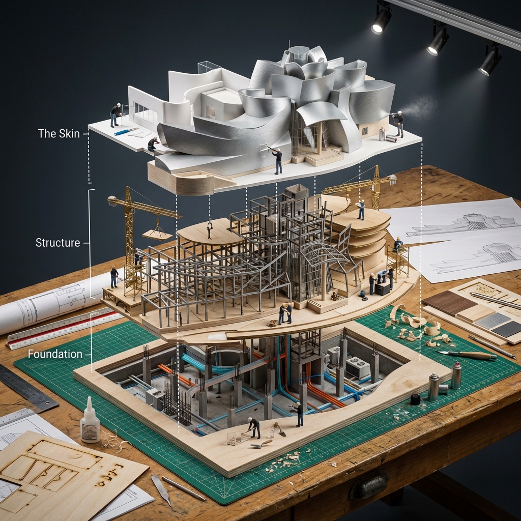 Hyper Real Exploded Building Model
