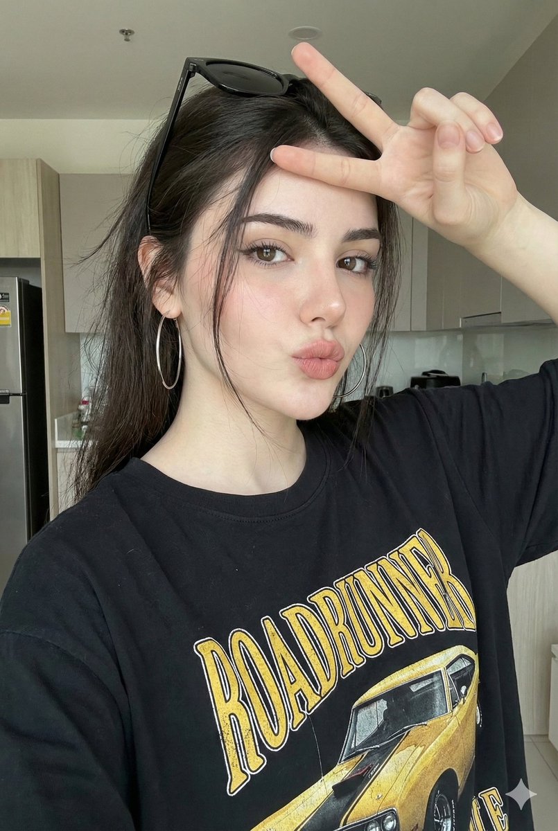 Playful Streetwear Selfie Girl