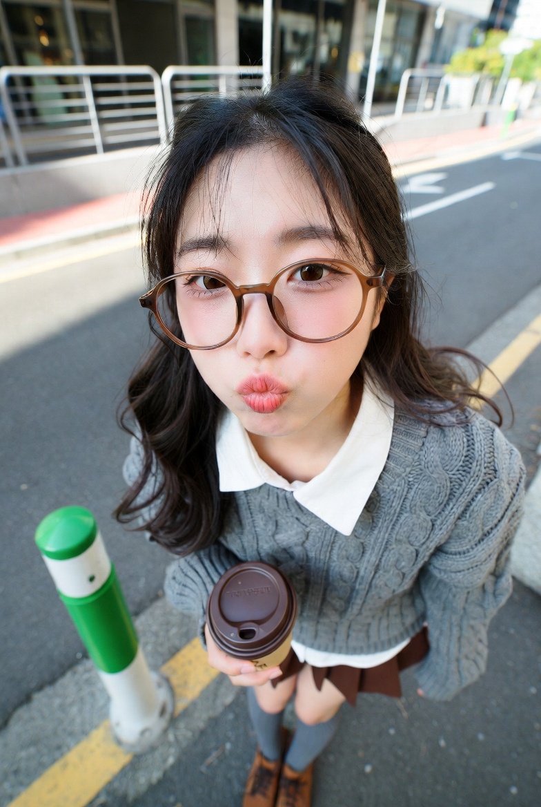 Korean Street Coffee Girl