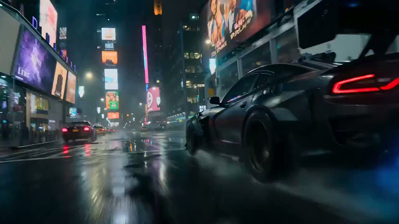 Optimus Prime vs Godzilla Rainy Tokyo