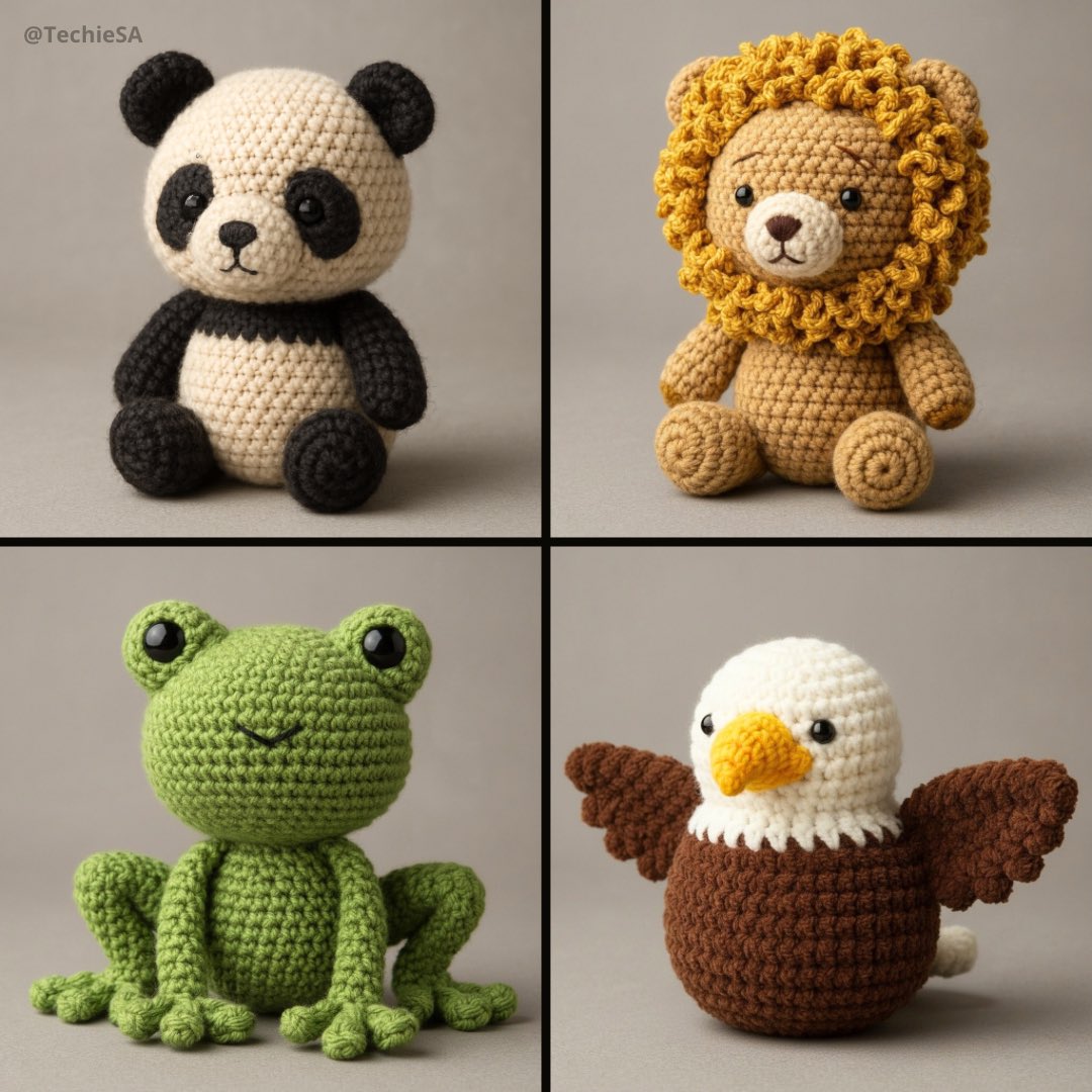 A 3D Photorealistic and Highly Detailed Poster in Amigurumi Style