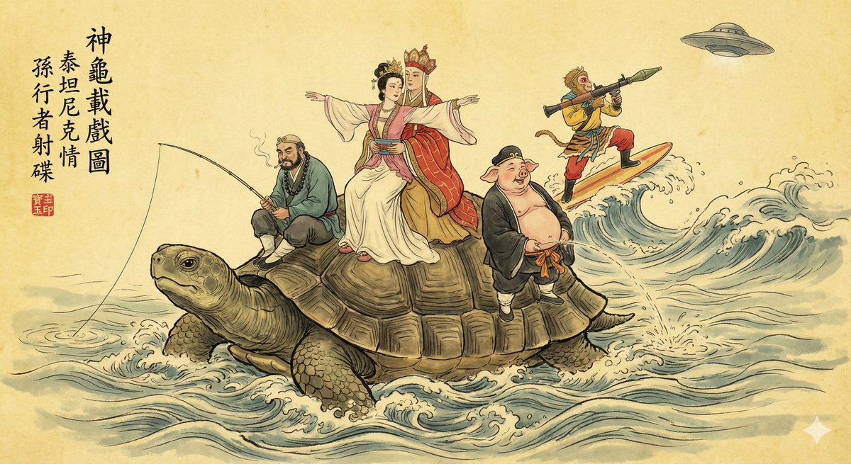 Traditional Chinese Gongbi-style Ink Painting