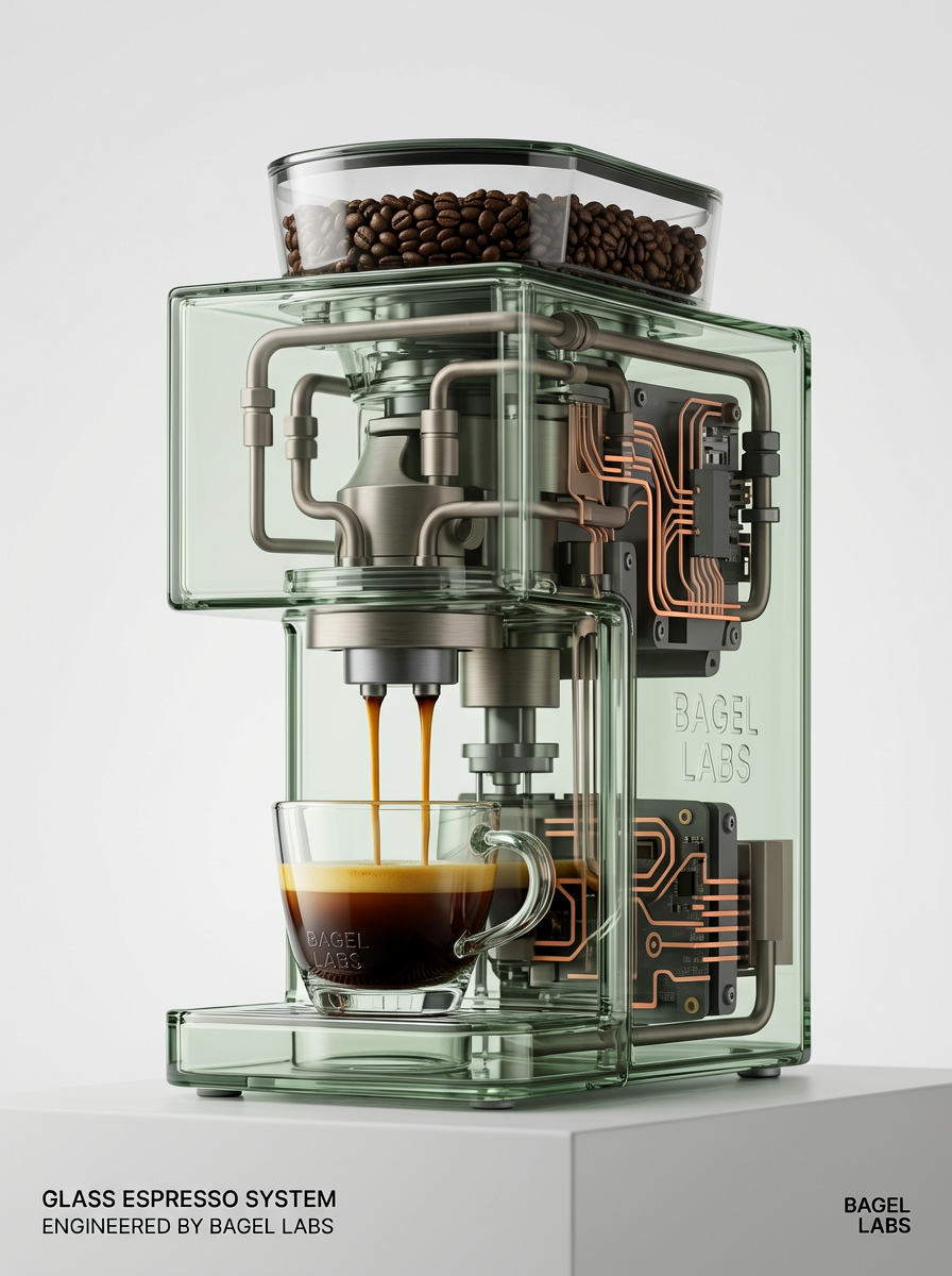 Transparent Glass Coffee Machine Concept Design