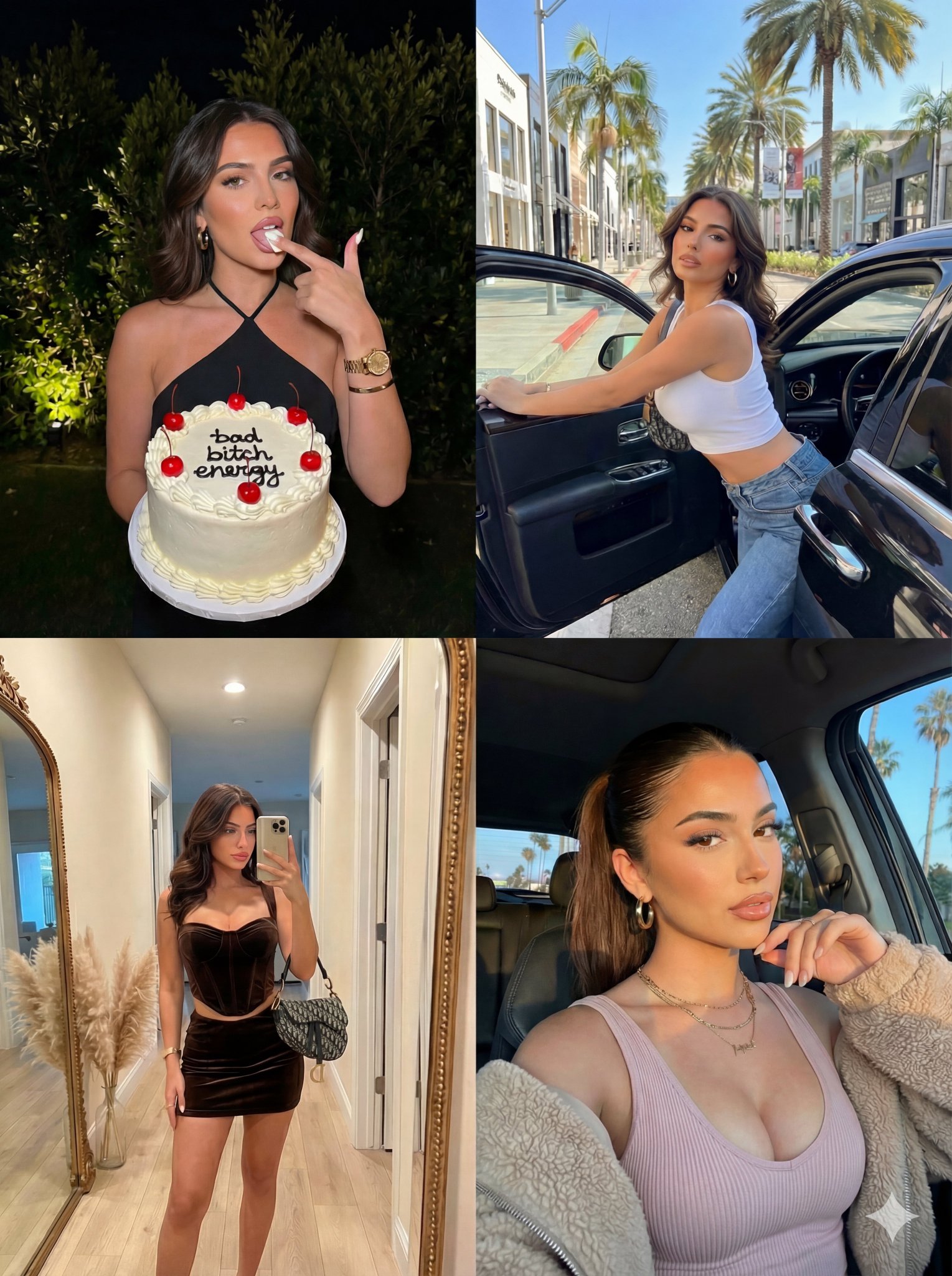 Four-Panel Photo Collage of Girl