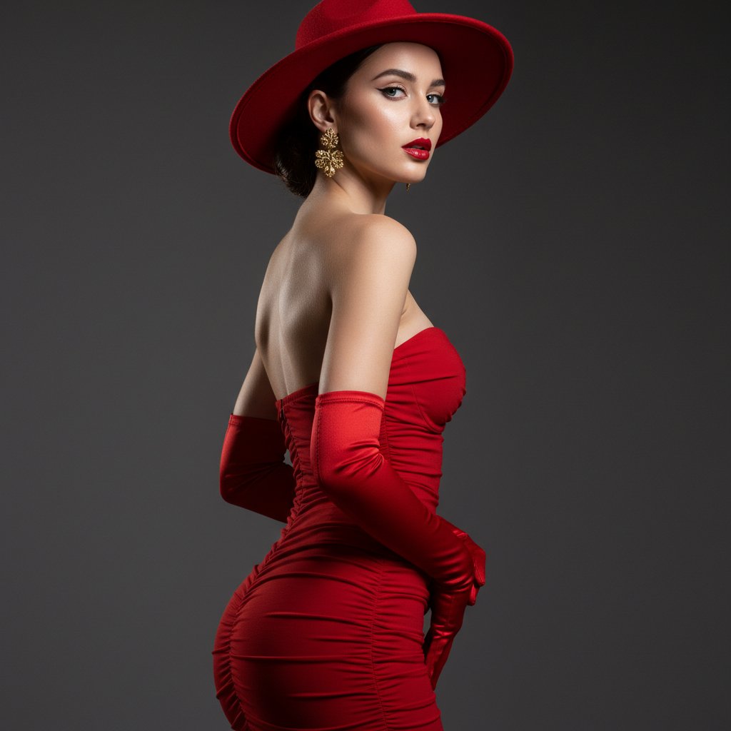 Dramatic Red Fashion Shoot