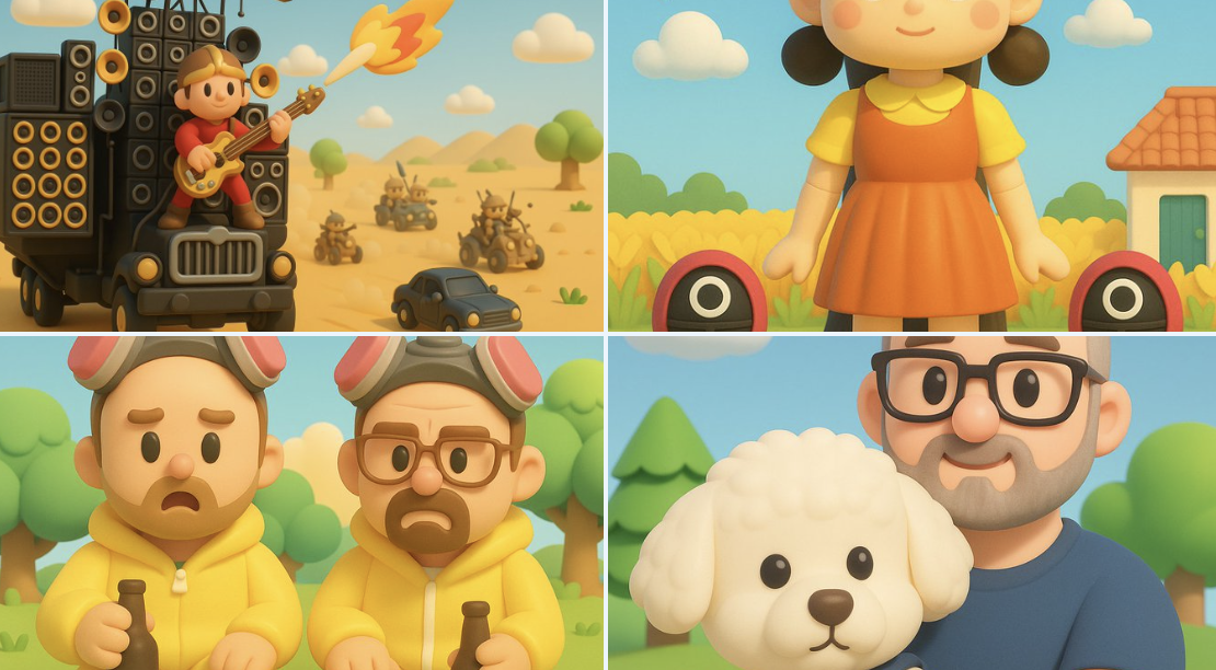 This Image into a Nintendo-inspired 3D Cartoon Style Illustration